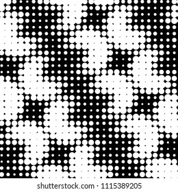 Grunge halftone black and white dots texture background. Spotted vector Abstract Texture
