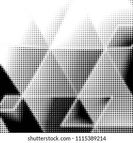 Grunge halftone black and white dots texture background. Spotted vector Abstract Texture
