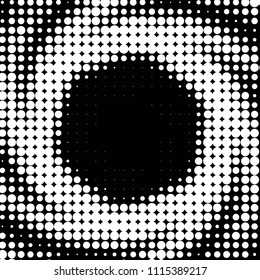 Grunge halftone black and white dots texture background. Spotted vector Abstract Texture
