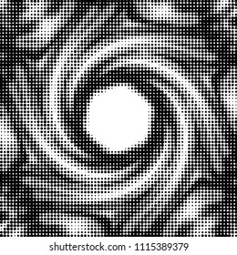 Grunge halftone black and white dots texture background. Spotted vector Abstract Texture
