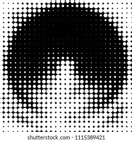 Grunge halftone black and white dots texture background. Spotted vector Abstract Texture

