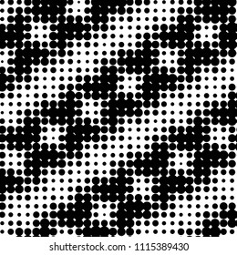 Grunge halftone black and white dots texture background. Spotted vector Abstract Texture
