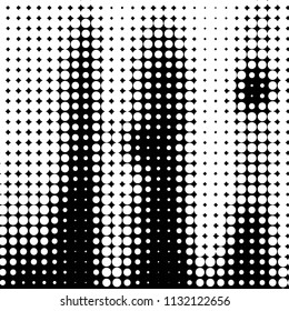 Grunge halftone black and white dots texture background. Spotted vector Abstract Texture
