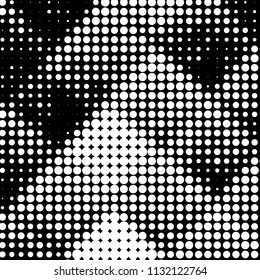 Grunge halftone black and white dots texture background. Spotted vector Abstract Texture
