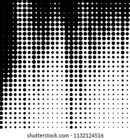 Grunge halftone black and white dots texture background. Spotted vector Abstract Texture
