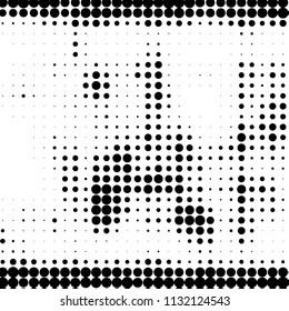 Grunge halftone black and white dots texture background. Spotted vector Abstract Texture
