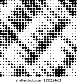 Grunge halftone black and white dots texture background. Spotted vector Abstract Texture
