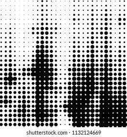 Grunge halftone black and white dots texture background. Spotted vector Abstract Texture
