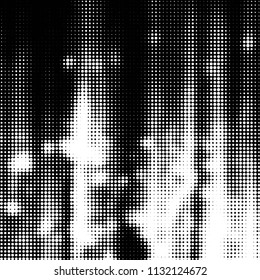 Grunge halftone black and white dots texture background. Spotted vector Abstract Texture
