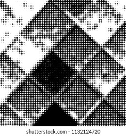 Grunge halftone black and white dots texture background. Spotted vector Abstract Texture
