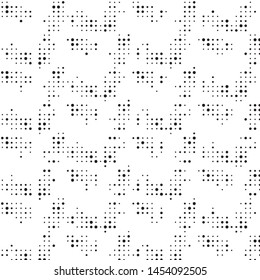 Grunge halftone black and white dots texture background. Spotted vector Abstract Texture