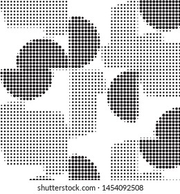 Grunge halftone black and white dots texture background. Spotted vector Abstract Texture