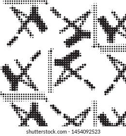 Grunge halftone black and white dots texture background. Spotted vector Abstract Texture