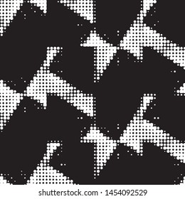 Grunge halftone black and white dots texture background. Spotted vector Abstract Texture