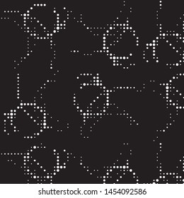 Grunge halftone black and white dots texture background. Spotted vector Abstract Texture