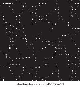Grunge halftone black and white dots texture background. Spotted vector Abstract Texture
