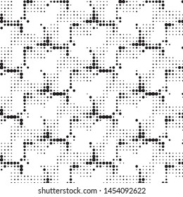 Grunge halftone black and white dots texture background. Spotted vector Abstract Texture