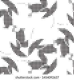 Grunge halftone black and white dots texture background. Spotted vector Abstract Texture