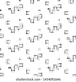 Grunge halftone black and white dots texture background. Spotted vector Abstract Texture