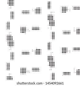 Grunge halftone black and white dots texture background. Spotted vector Abstract Texture