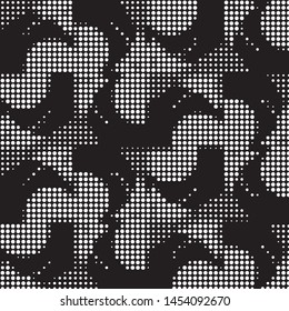 Grunge halftone black and white dots texture background. Spotted vector Abstract Texture