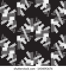 Grunge halftone black and white dots texture background. Spotted vector Abstract Texture
