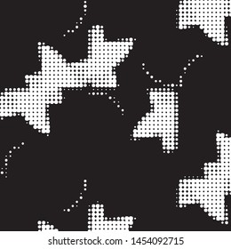 Grunge halftone black and white dots texture background. Spotted vector Abstract Texture