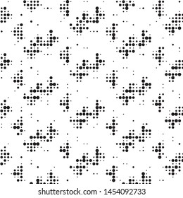 Grunge halftone black and white dots texture background. Spotted vector Abstract Texture