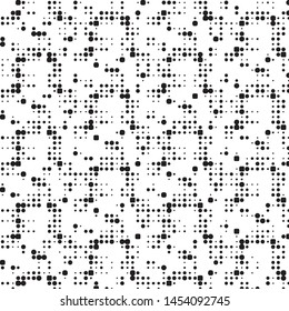 Grunge halftone black and white dots texture background. Spotted vector Abstract Texture