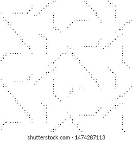 Grunge halftone black and white dots texture background. Spotted vector Abstract Texture