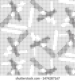 Grunge halftone black and white dots texture background. Spotted vector Abstract Texture