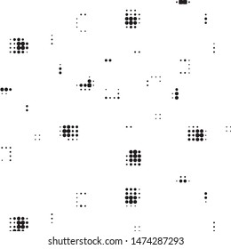 Grunge halftone black and white dots texture background. Spotted vector Abstract Texture