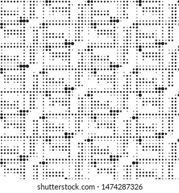 Grunge halftone black and white dots texture background. Spotted vector Abstract Texture
