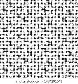 Grunge halftone black and white dots texture background. Spotted vector Abstract Texture
