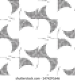 Grunge halftone black and white dots texture background. Spotted vector Abstract Texture