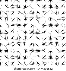 Grunge halftone black and white dots texture background. Spotted vector Abstract Texture