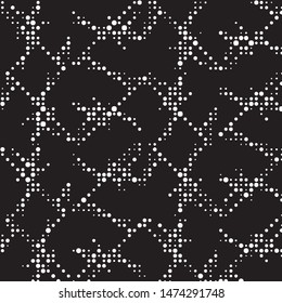 Grunge halftone black and white dots texture background. Spotted vector Abstract Texture