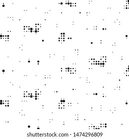 Grunge halftone black and white dots texture background. Spotted vector Abstract Texture