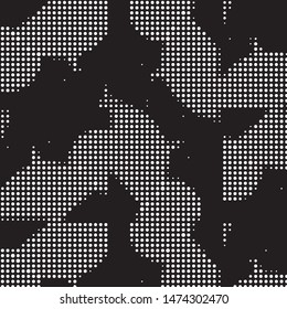 Grunge halftone black and white dots texture background. Spotted vector Abstract Texture