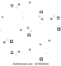 Grunge halftone black and white dots texture background. Spotted vector Abstract Texture