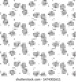 Grunge halftone black and white dots texture background. Spotted vector Abstract Texture