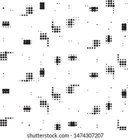 Grunge halftone black and white dots texture background. Spotted vector Abstract Texture