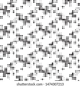 Grunge halftone black and white dots texture background. Spotted vector Abstract Texture