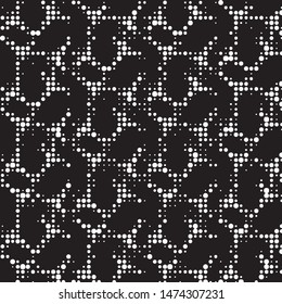 Grunge halftone black and white dots texture background. Spotted vector Abstract Texture