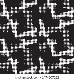 Grunge halftone black and white dots texture background. Spotted vector Abstract Texture