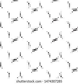 Grunge halftone black and white dots texture background. Spotted vector Abstract Texture