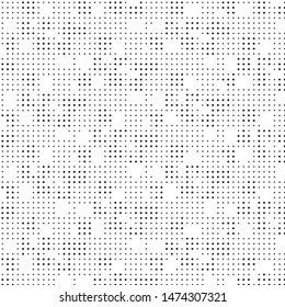 Grunge halftone black and white dots texture background. Spotted vector Abstract Texture