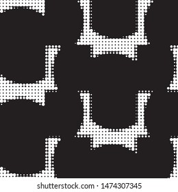 Grunge halftone black and white dots texture background. Spotted vector Abstract Texture