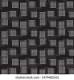 Grunge halftone black and white dots texture background. Spotted vector Abstract Texture