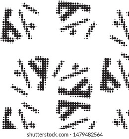 Grunge halftone black and white dots texture background. Spotted vector Abstract Texture